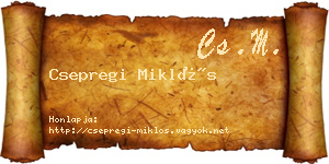 Csepregi Miklós névjegykártya