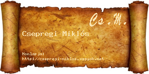 Csepregi Miklós névjegykártya