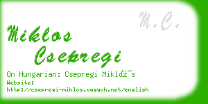 miklos csepregi business card